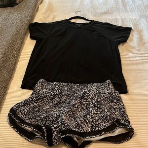 Athleta Shorts and Shirt; selling as a set; Medium; Excellent condition